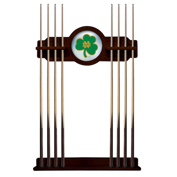Notre Dame Shamrock Cue Rack in English Tudor Finish